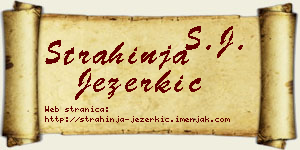 Strahinja Jezerkić vizit kartica